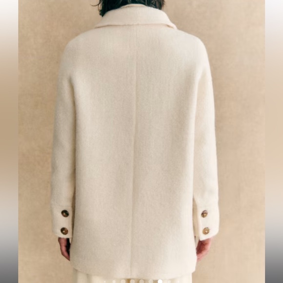 Sezane Cream Wool Jacket - Picture 6 of 11